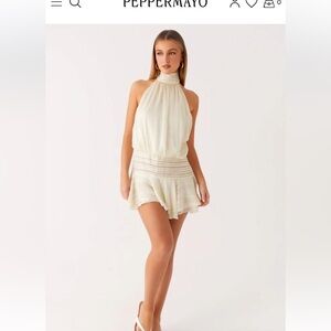 Peppermayo Cream Striped Fabric